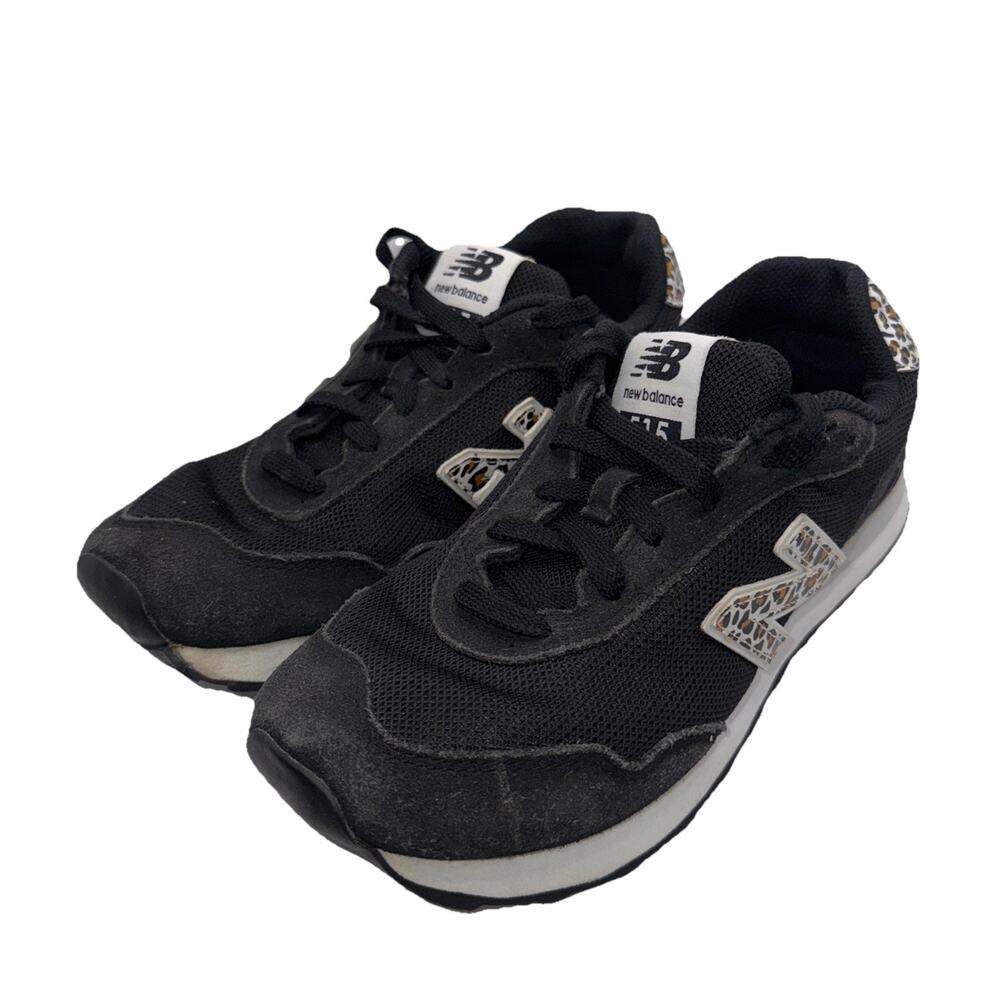 Size 9 Women’s New Balance 515 Shoe Black Leopard Print Sneakers Lace Up Low Top
